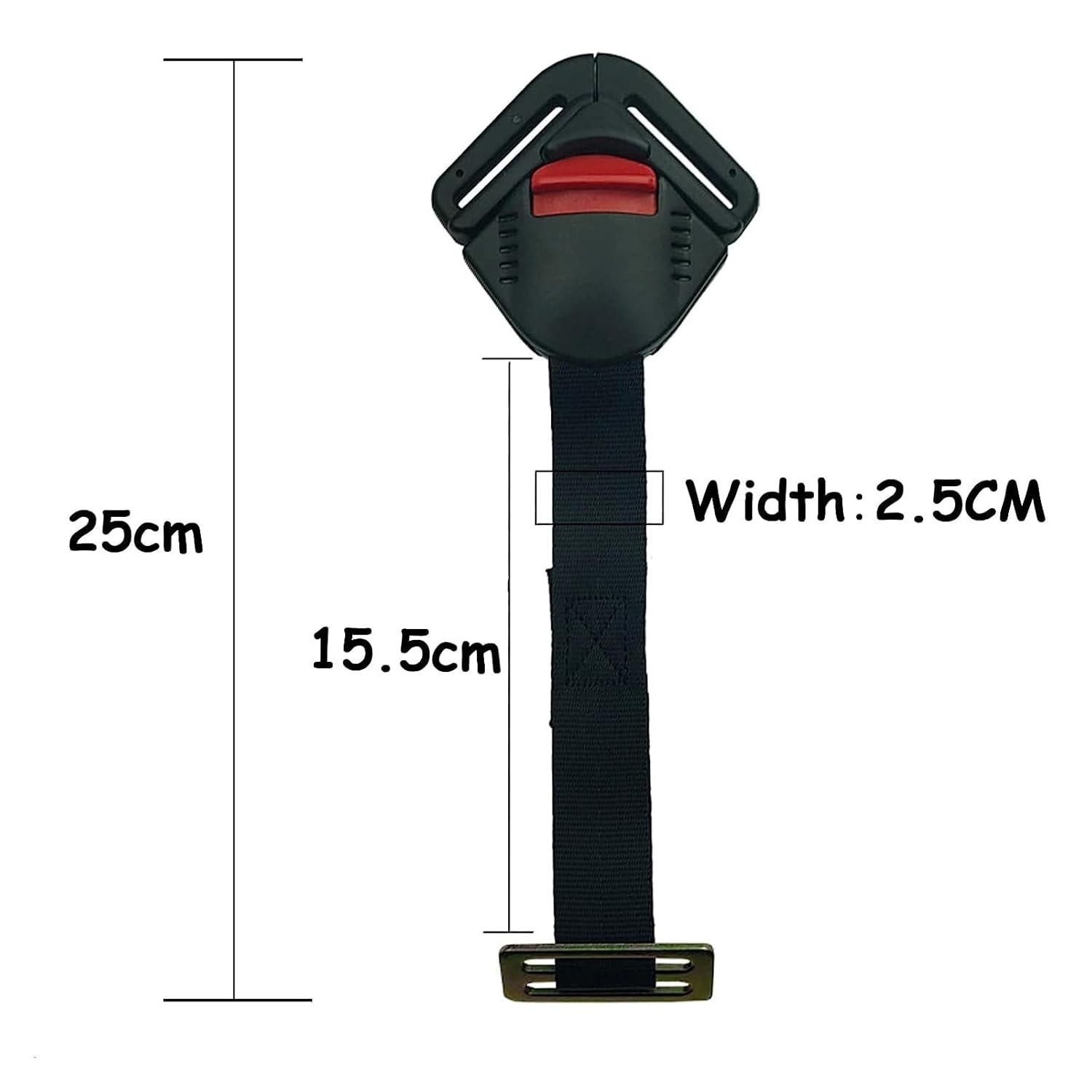 Universal Child Car Seat Safety Lock Replacement for 5-Point Harness - Black - Buggy & Baby Seat Compatible - 1 Pack
