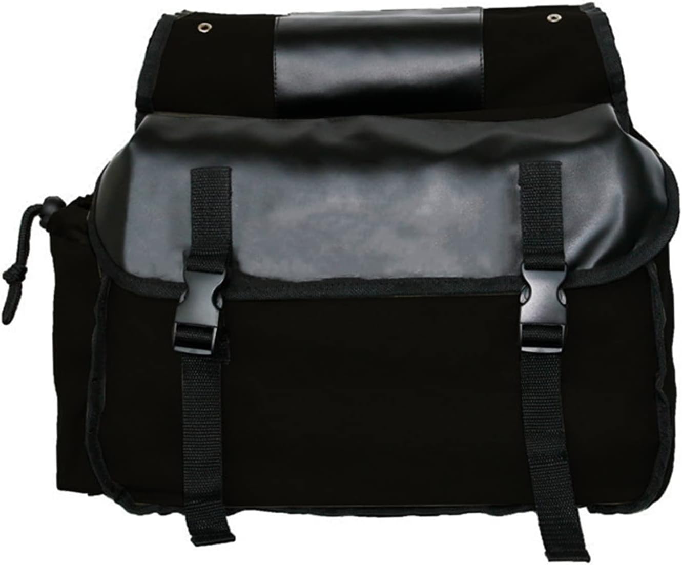 Vintage Double Bicycle Panniers Large Water-Resistant Canvas Bike Bags for E-bike & City Bike Black Set of 1