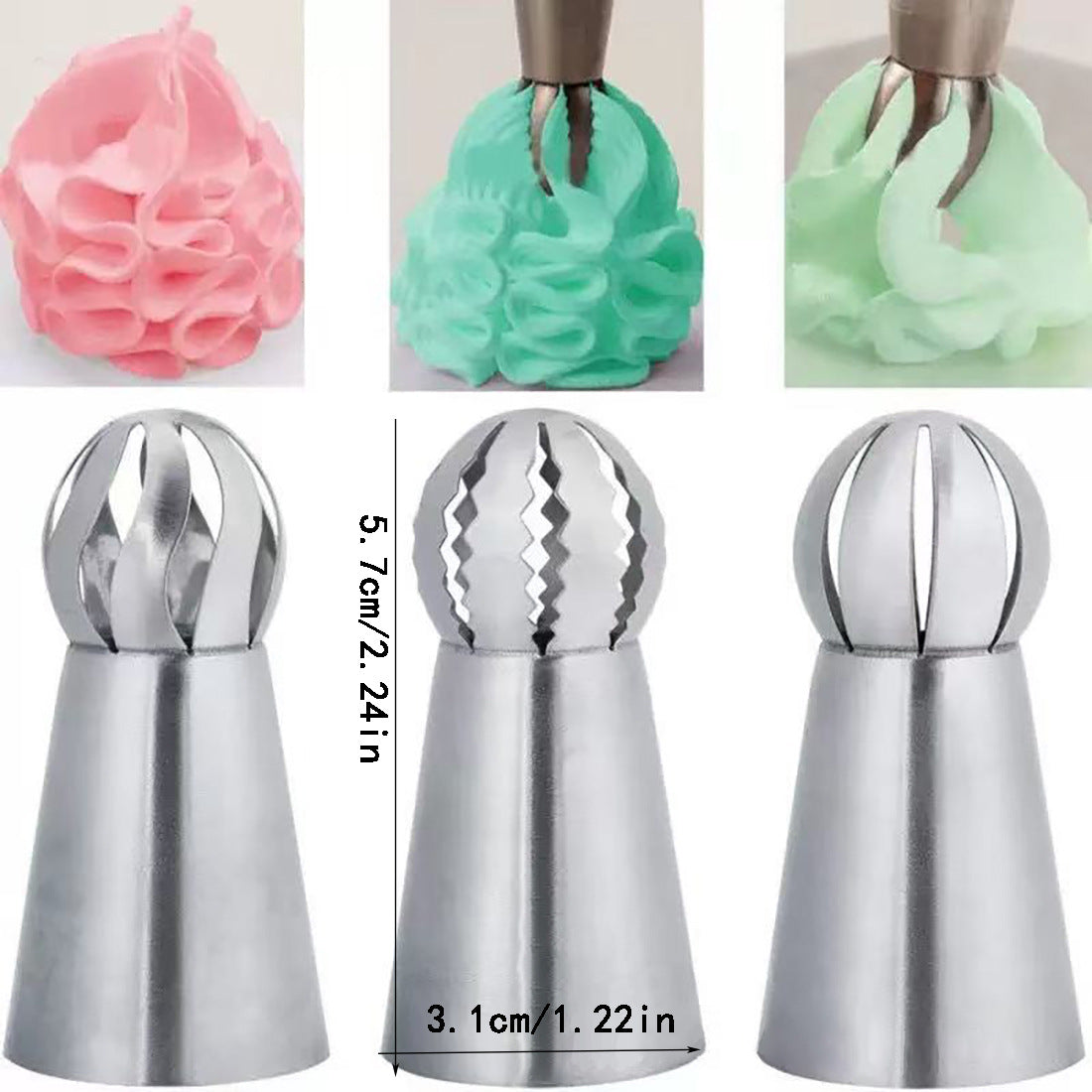 8-Piece Piping Nozzles Set for Cake Cupcake Cookies - Flower Decoration Tools