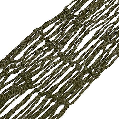 Green Nylon Hammock Net Breathable Mesh Lightweight Portable Quick-Drying for Camping Garden Travel 1 Piece