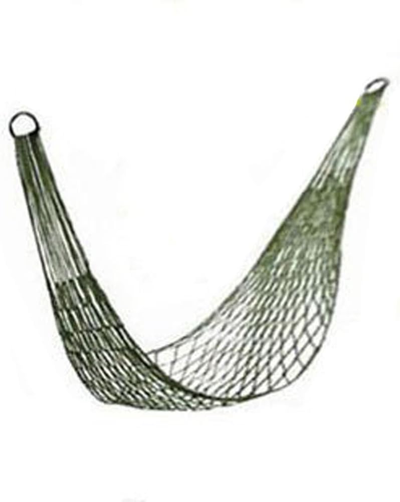 Green Nylon Hammock Net Breathable Mesh Lightweight Portable Quick-Drying for Camping Garden Travel 1 Piece