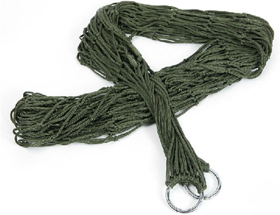 Green Nylon Hammock Net Breathable Mesh Lightweight Portable Quick-Drying for Camping Garden Travel 1 Piece