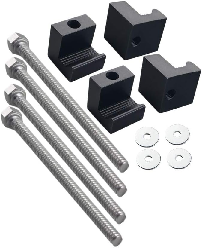 4 Pack Aluminium Tie Down Clamps No Drilling Universal Mounting Hardware Toolbox Fasteners