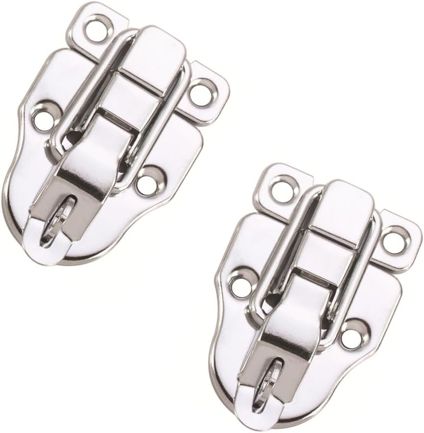 10 Pack Silver Hasp Locks 59mm with Screws Universal Chest Hardware Secure Locking Solution