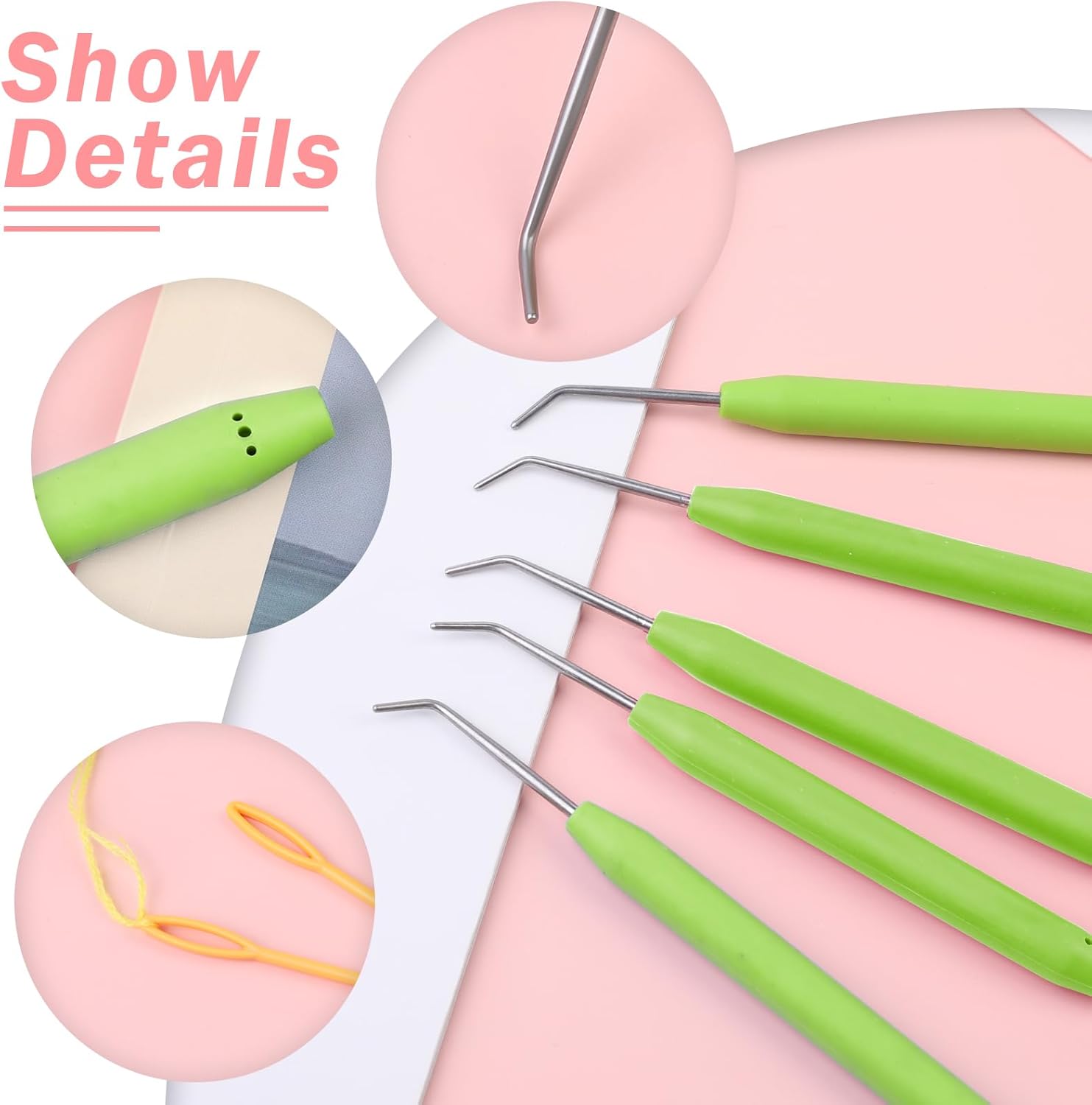 20 Piece Crochet Hook Set with Rubber Handles and Stitch Markers Ergonomic Knitting Tools for Blankets Scarves Gloves