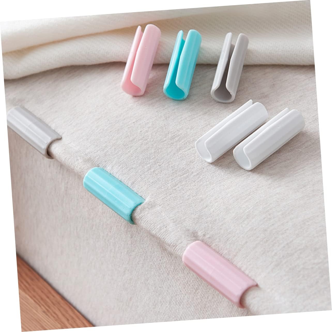 6 Pack Silicone Sheet Holders Anti-Slip Bed Sheet Clips for Mattress & Duvet