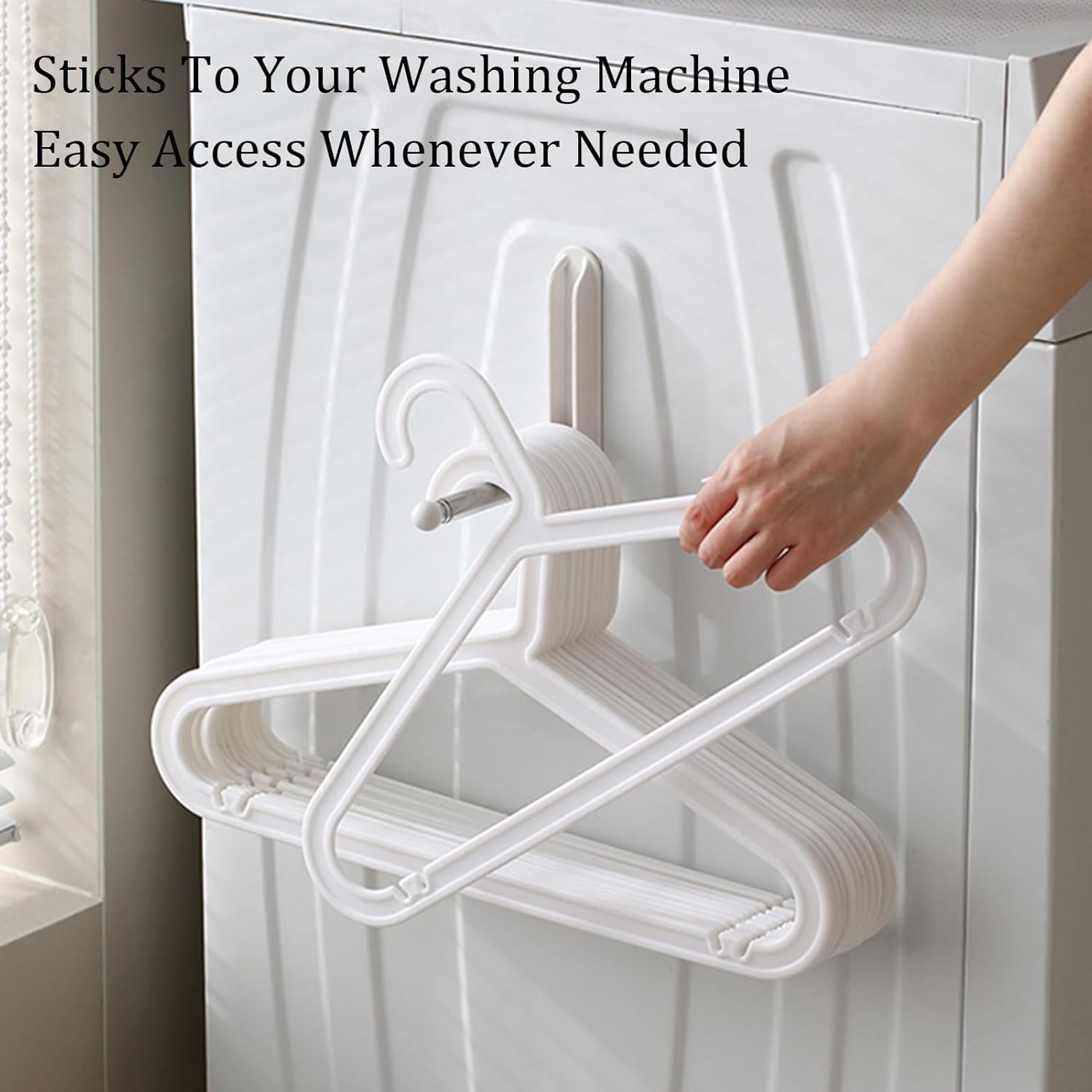 Foldable Clothes Hanger Holder Magnetic Self Adhesive Space Saving Organizer for Hangers 1 Piece