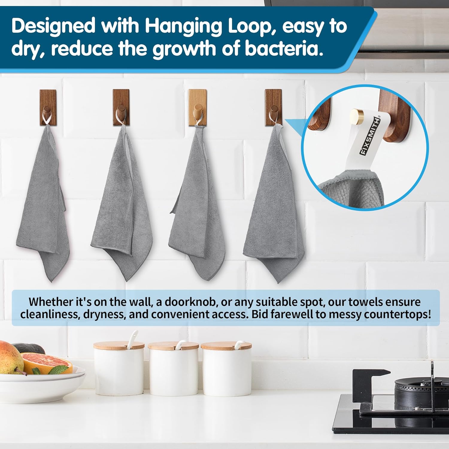 Microfiber Cleaning Cloth, 20 Pack Cleaning Rags& Grey Microfiber Cleaning Cloth -Pack of 12