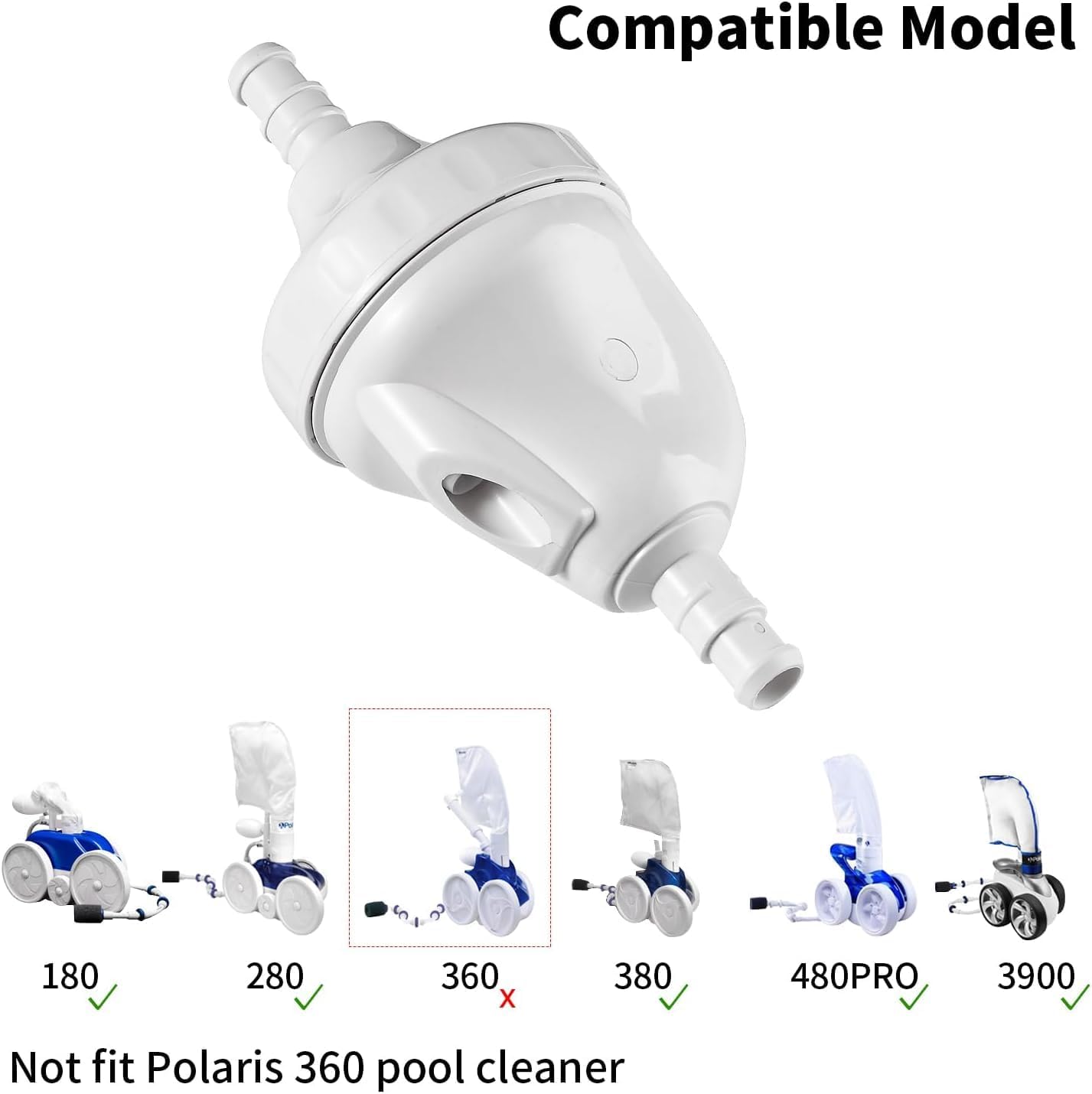 Upgraded G52 Backup Valve Replacement for Polaris Pool Cleaner Parts,Compatible with Zodiac Polaris 180 280 380 480 3900 Pool Cleaners 1, White