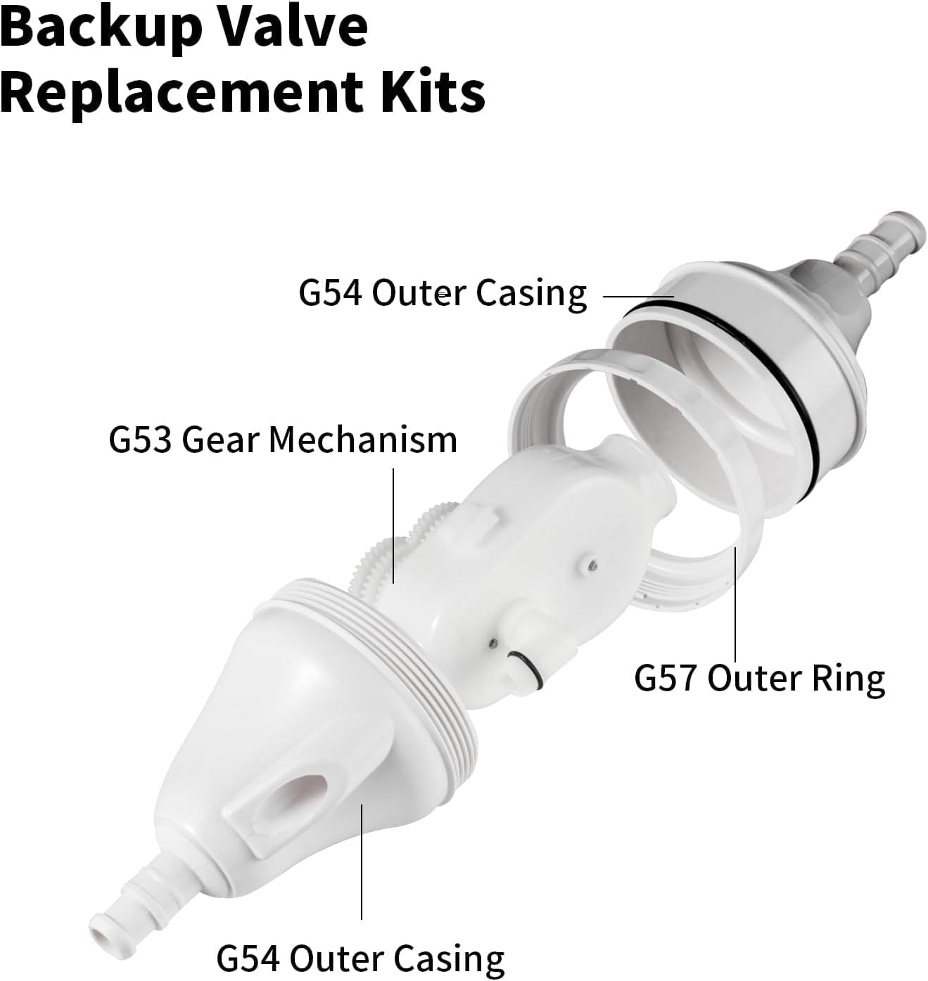 Upgraded G52 Backup Valve Replacement for Polaris Pool Cleaner Parts,Compatible with Zodiac Polaris 180 280 380 480 3900 Pool Cleaners 1, White
