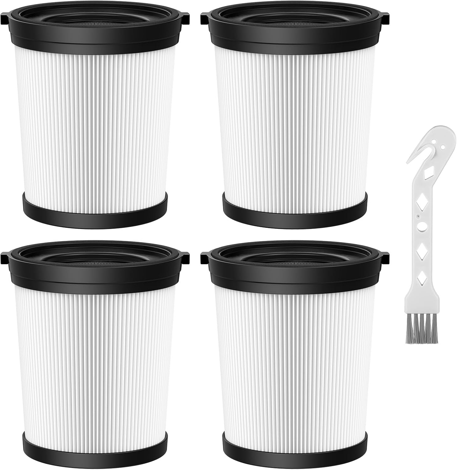 4 Pack FSV001 HEPA Filter Compatiable with Fabuletta FSV101, FSV001, VacLife VL732, Girnoor G160&G165, Afodd A300, Lubluelu 202, Oraimo OSV-102, Besswin W26 Cordless Stick Vacuum Cleaners