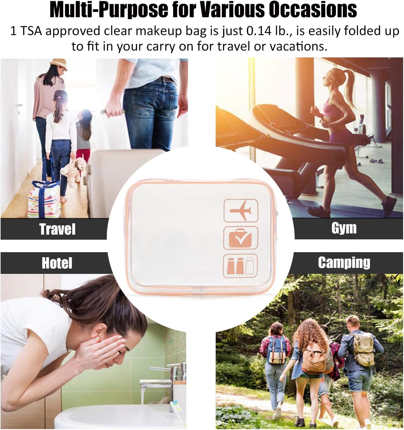 MODENGKGJIAN TSA Approved Toiletry Bag Mini Jewelry Travel Case, Perfect size to fit in your carry- luggage for travel or vacatis.