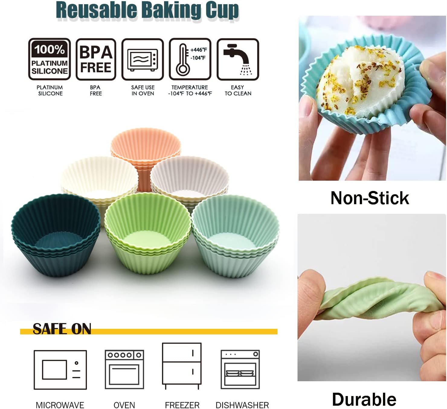 Cupcake Liners Standard Baking Cups Muffin Paper Cases