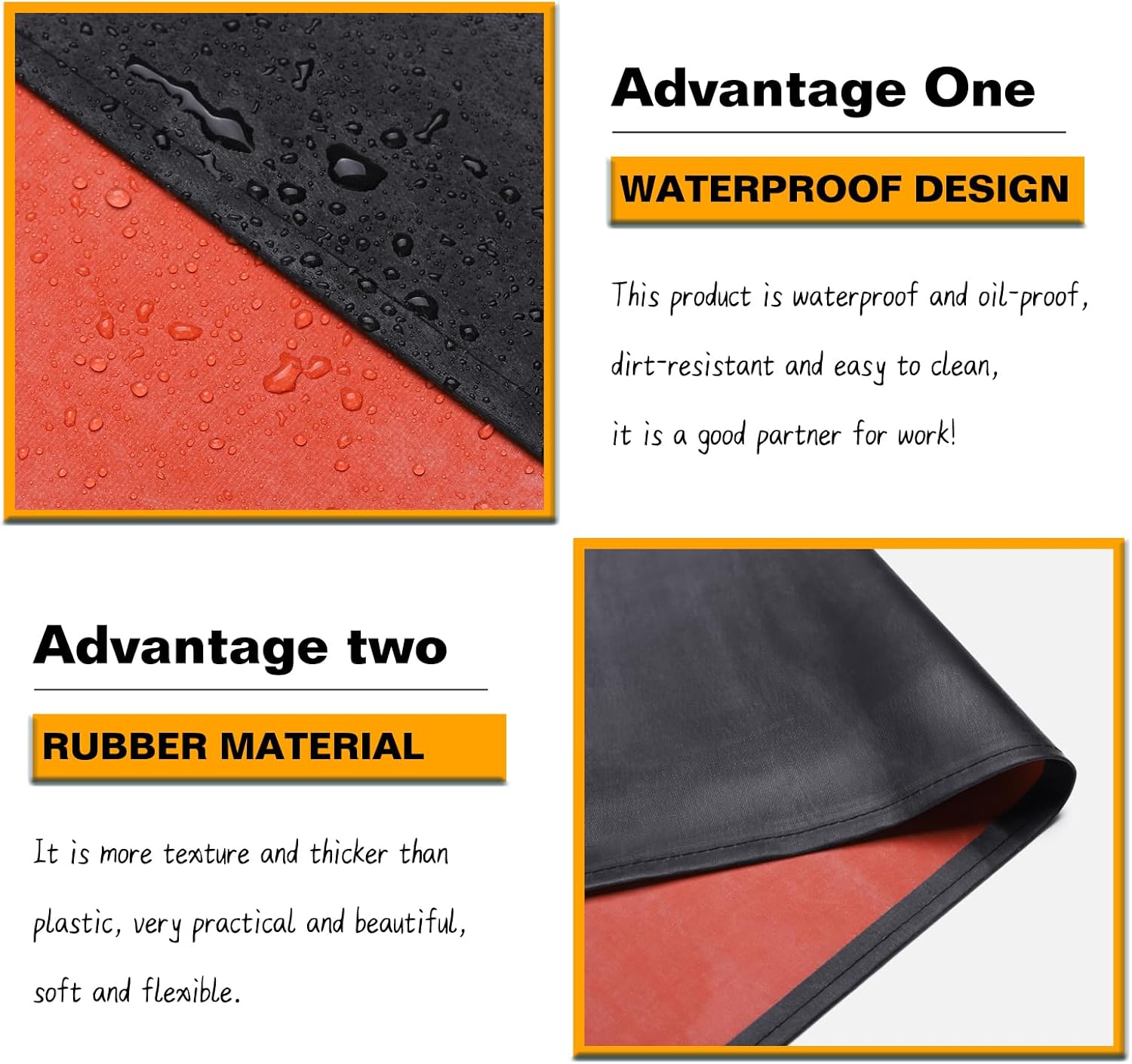 Thick Rubber Waterproof Apr, Adjustable Heavy Duty Dishwashing Apr, Work Apr For Cooking, Cleaning Fish, Gardening, Lab Work, Butcher And Dog Grooming