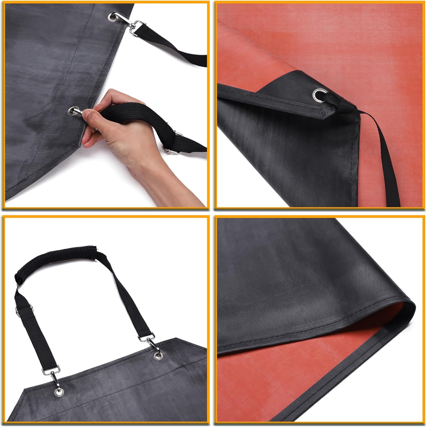Thick Rubber Waterproof Apr, Adjustable Heavy Duty Dishwashing Apr, Work Apr For Cooking, Cleaning Fish, Gardening, Lab Work, Butcher And Dog Grooming