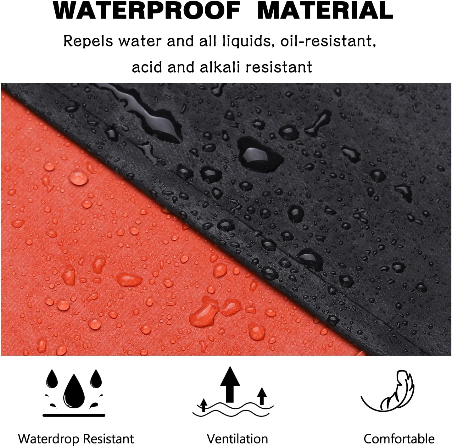 Thick Waterproof Rubber Black Vinyl Apr for Men 39" Heavy Duty Lg Chemical Resistant