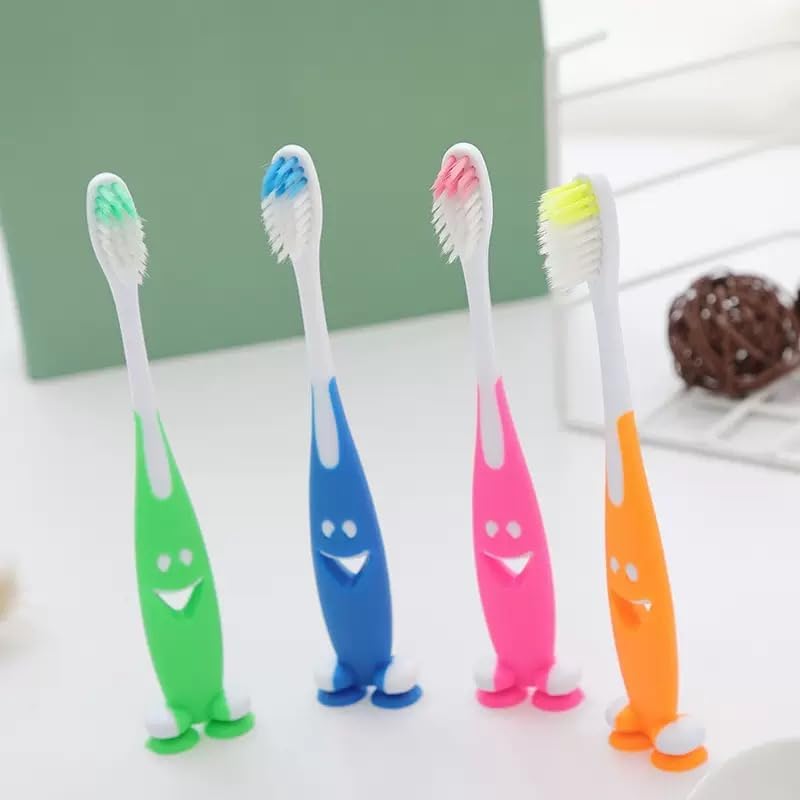 Petluno 100 Pack Kids Toothbrush Bulk Soft Bristles Toddler Cute with Suction Cup, Includes Travel Covers, Individually Wrapped Toothbrushes for Kid Home School Daycare Camp Shark Shark