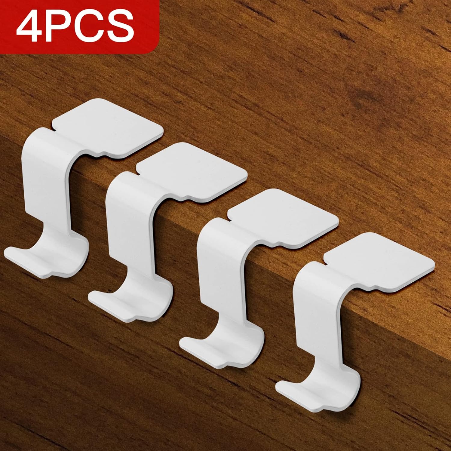 Christmas Stocking Holders for Mantel Set of 4, No-Slip Christmas Stocking Clips Stocking Hanger Hooks For Christmas Decorations, Lightweight Stocking Holders Clip For Fireplace Counter Window White