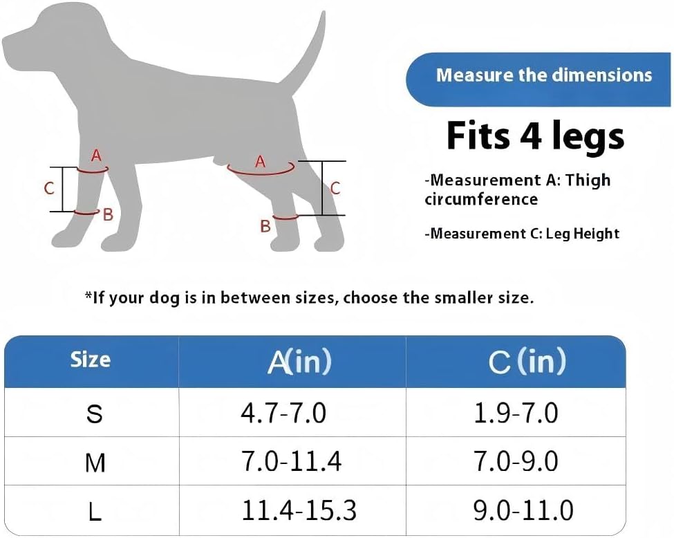 Dog Knee Brace for Torn ACL Hind Leg，Comfortable and Adjustable Support Brace with Two Stabilizer，Dog Leg Braces for Back Leg with Extra Support，Arthritis Relief and Surgery Recovery S
