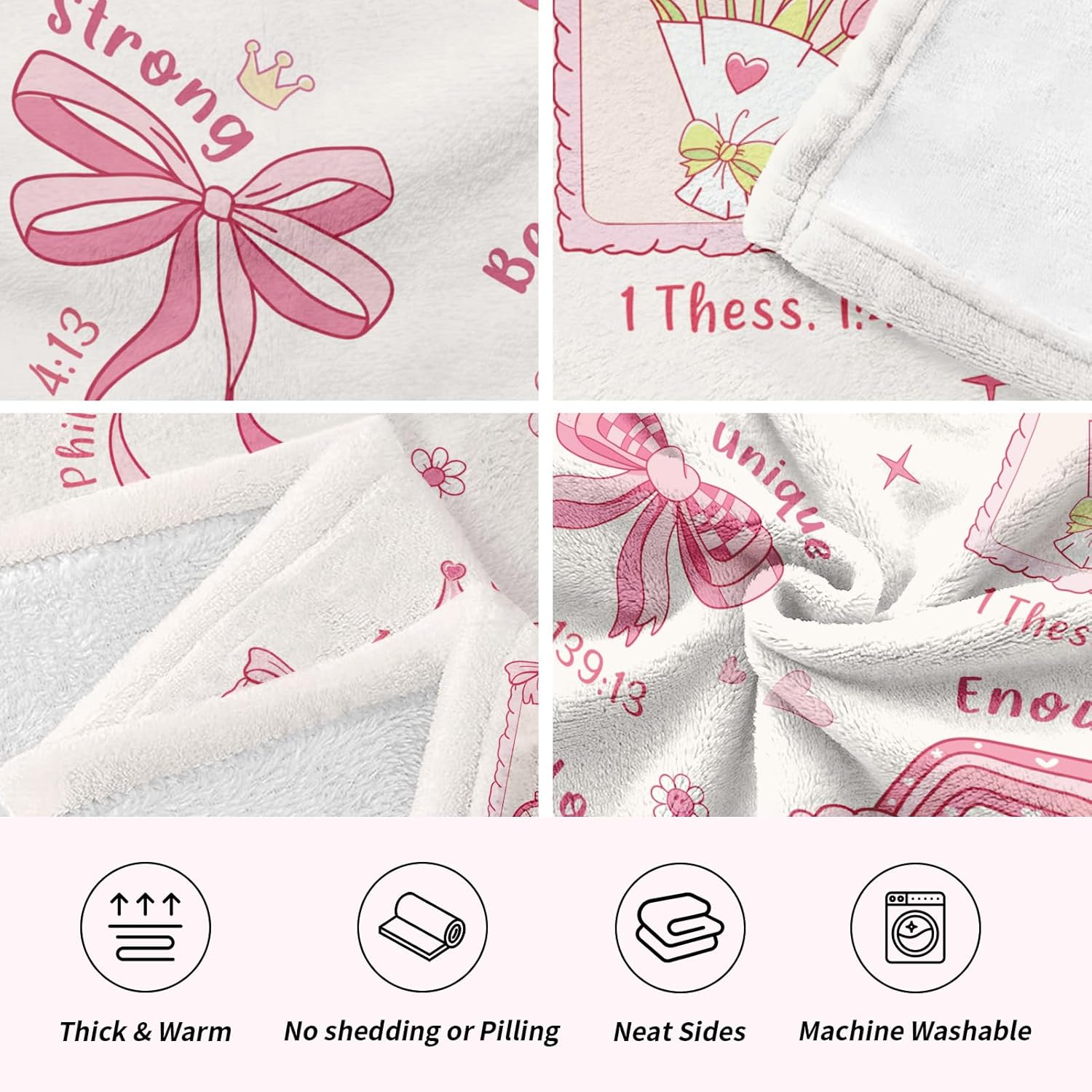 Baptism Gifts for Girl Christening, Christian Gifts for Girls, Flannel Soft Girl Blanket Decor, Christian Gift for Women on Birthday Christmas, Bible Verse Scripture Prayer Blanket