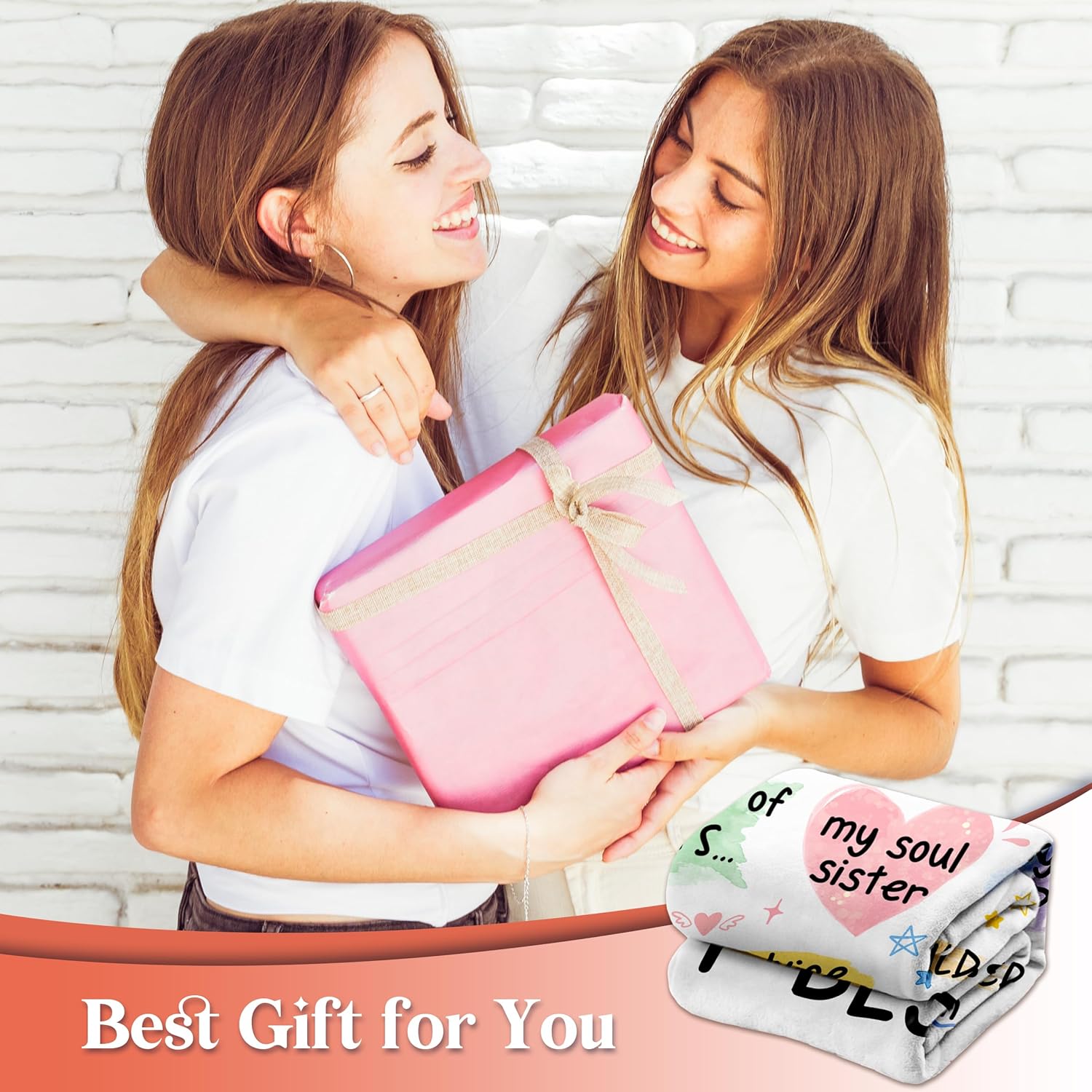 Best Friend Bestie Birthday Gifts for Women, Soft Flannel Blanket, Friend Birthday Gifts for Women Friendship, Happy Bday for Bestie BFF, 50'' x 60''