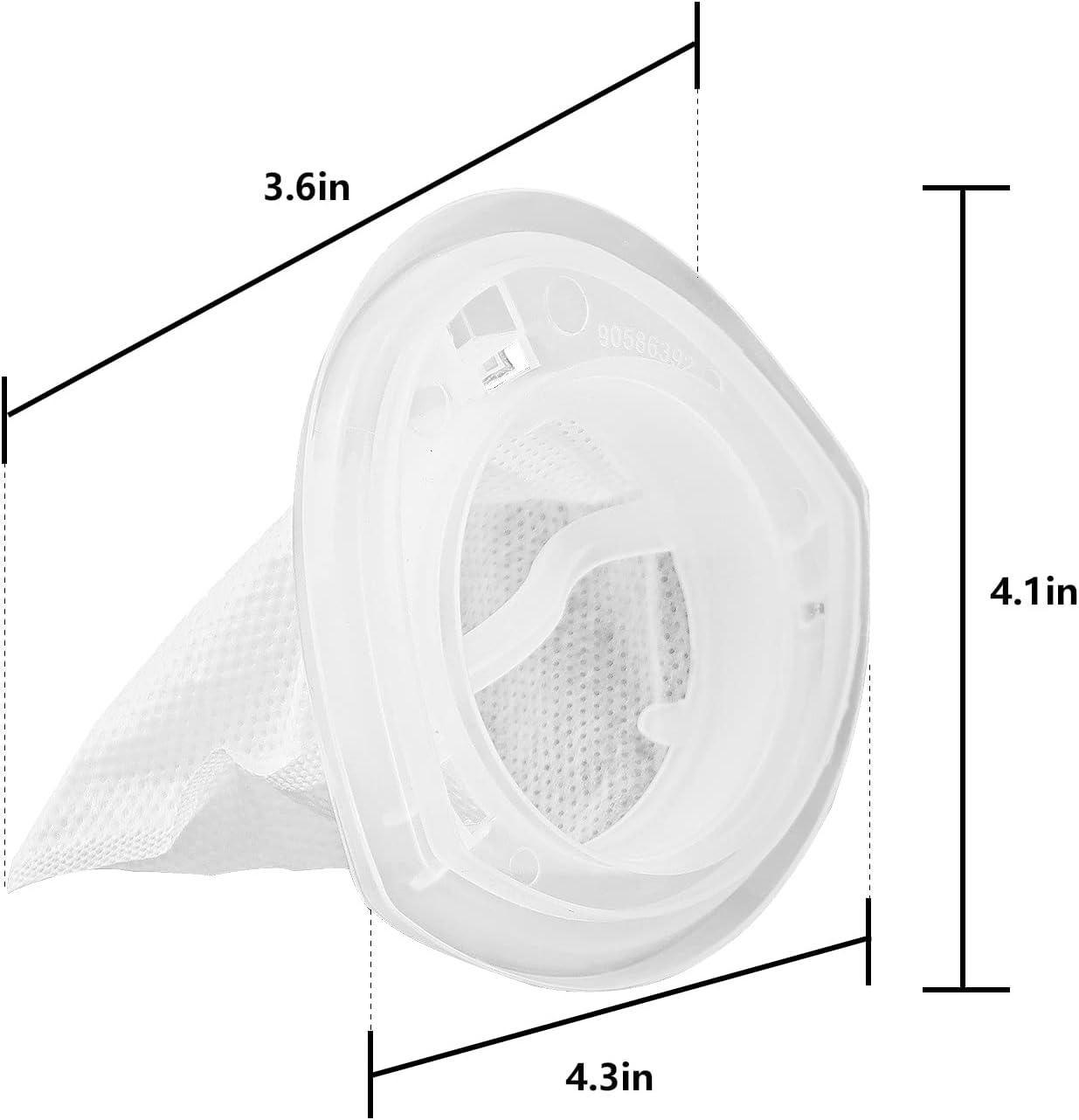 EVF100 Filter Replacement Compatible with Black & Decker Hand Vacuum HNV220B HNV115J HNV215B HNV115B 90590689 Series Cleaners, 6 Pack