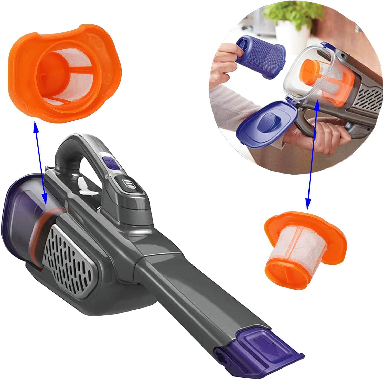 HHVKF10 Filter Compatible with Black and Decker Models HHVK320J10 HHVK320J61 HHVK320JZ01 HHVK415B01 HHVK515J00 HHVK515J00FF HHVK515JP07 HHVK515BPF07