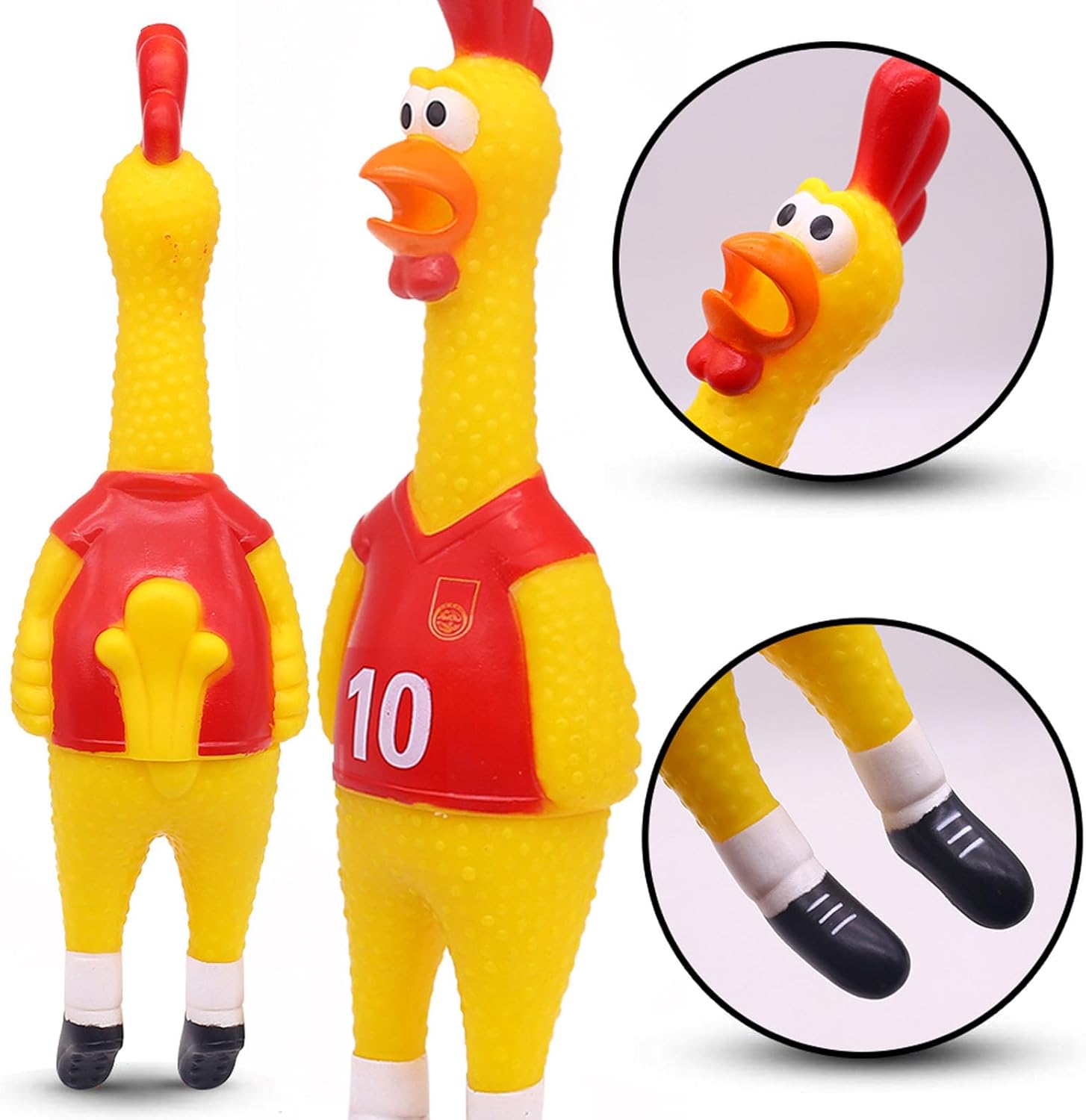 Screaming Chicken & Squeaky Chicken Dog Toy – Two Hilarious Prank Toys for Fun, Stress Relief & Play