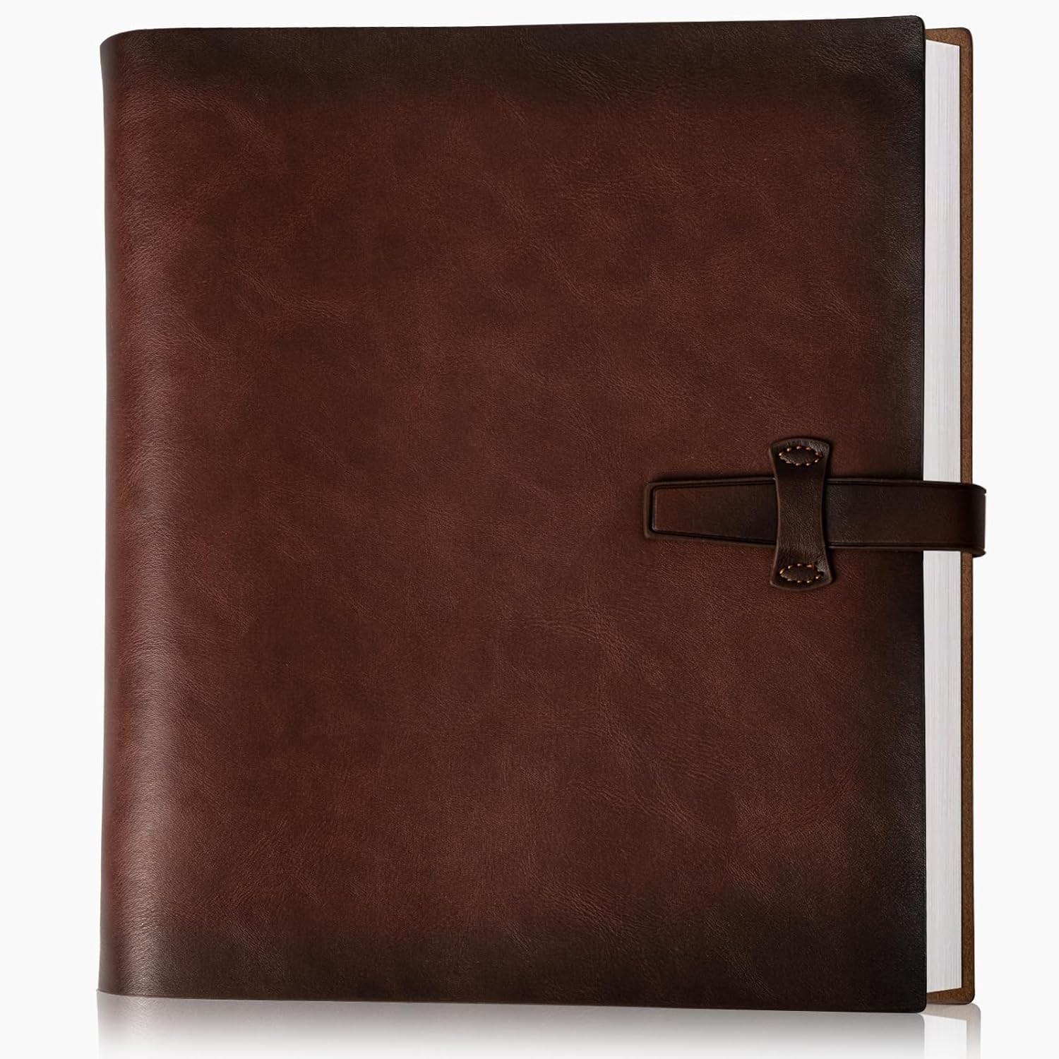 Photo Album 4x6 200 Photos, Genuine Leather Photo Albums with Writing Space with 30 Writing Paper, Travel Family Wedding Kids Graduation Ultrasound Baby Picture Album Scrapbook Photo Album Simple