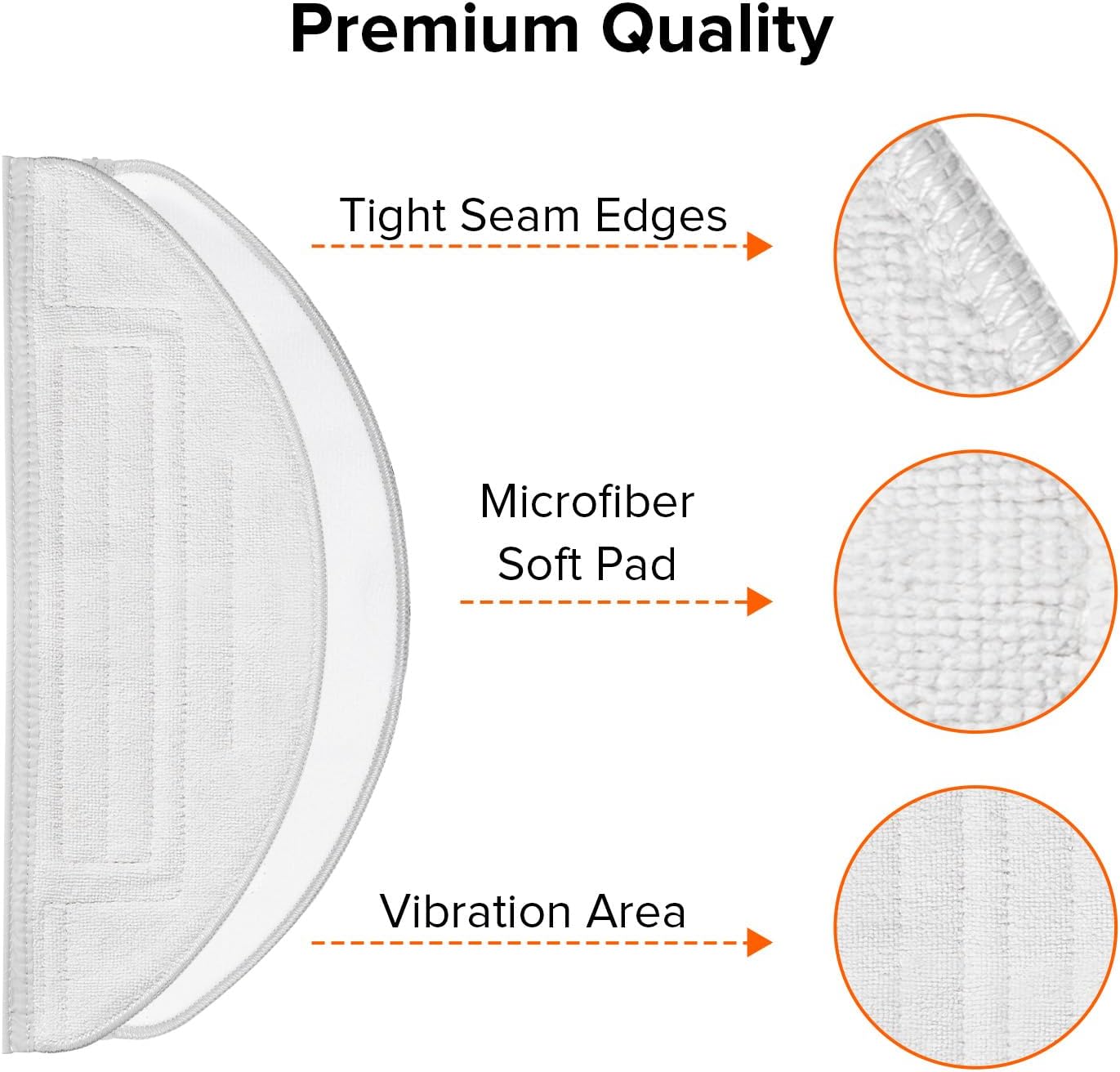 Mop Cloth for S8+ & S8 & S7 MaxV Robot Vacuum 2 Pcs