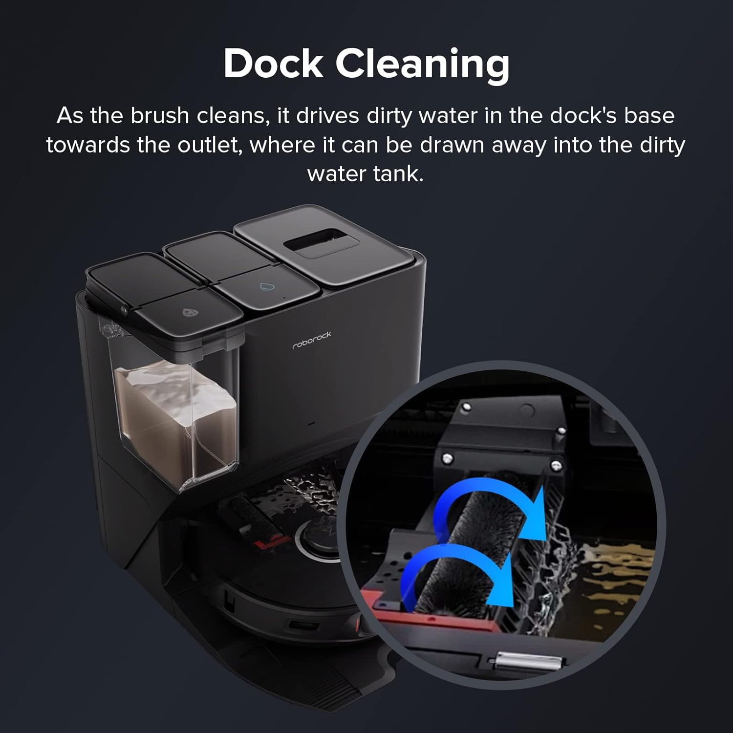 High-Speed Cleaning Brush for Saros 10/S8 MaxV Ultra/S8 Max Ultra/S8 Pro Ultra/S7 Max Ultra/S7 MaxV Ultra for Mop Washing and Dock Self-Cleaning 2pcs Included , Robot Vacuum Accessories