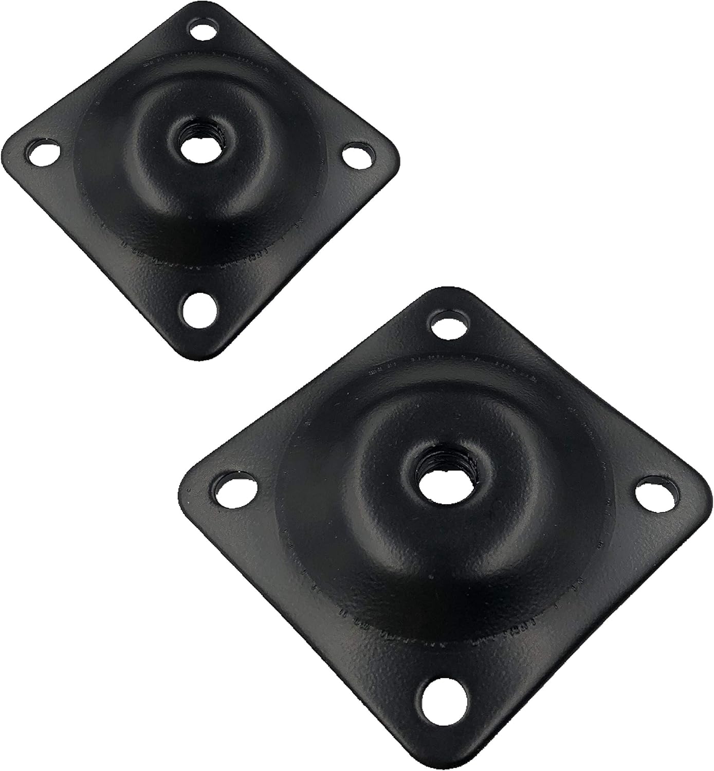 8 Sets Furniture Leg Mounting Plates with Hanger Bolts Screws Great for Furniture Sofas Couches Seats Black