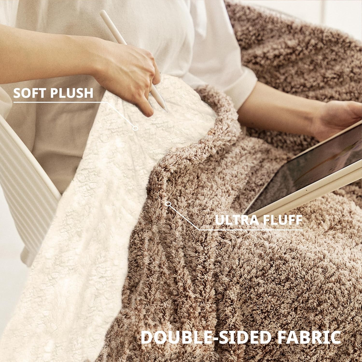 Heated Blanket Electric Throw 50" x 60" -Heated Throw Blanket with 5 Heating Levels & 3 Hours Auto Off,Machine Washable,ETL & FCC Certification,Over-Heat Protect Racoon