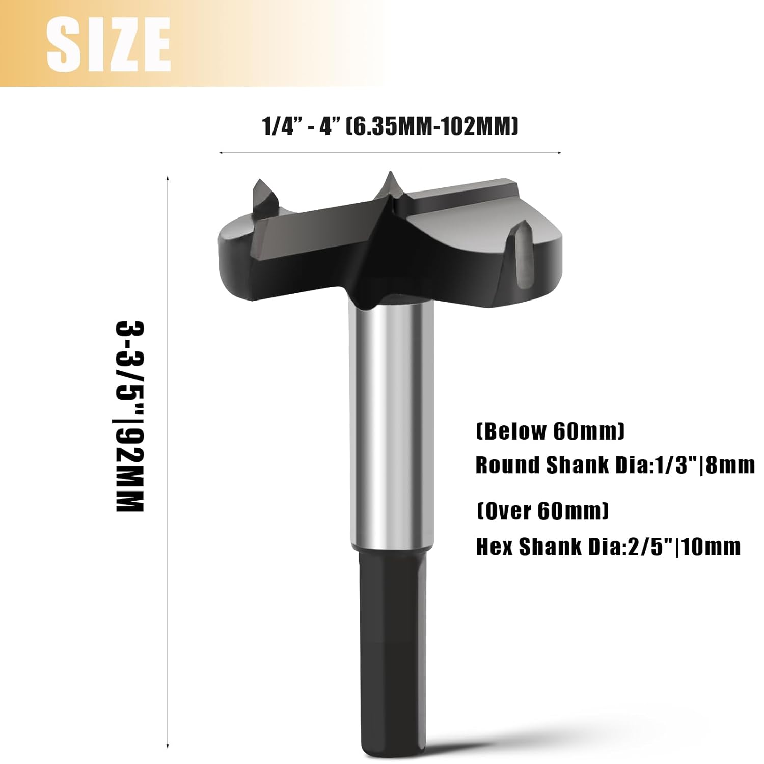 1-31/32" | 50mm Forstner Drill Bit,Tungsten Carbide Tipped - for Hard Wood,Soft Wood Woodworking Hinge Cutter Tool Kits for Veneered Plywood Plastic