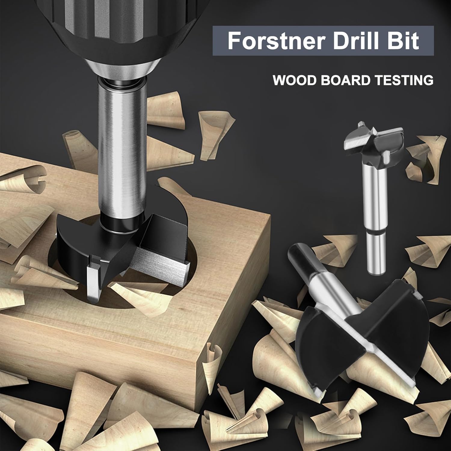 1-31/32" | 50mm Forstner Drill Bit,Tungsten Carbide Tipped - for Hard Wood,Soft Wood Woodworking Hinge Cutter Tool Kits for Veneered Plywood Plastic