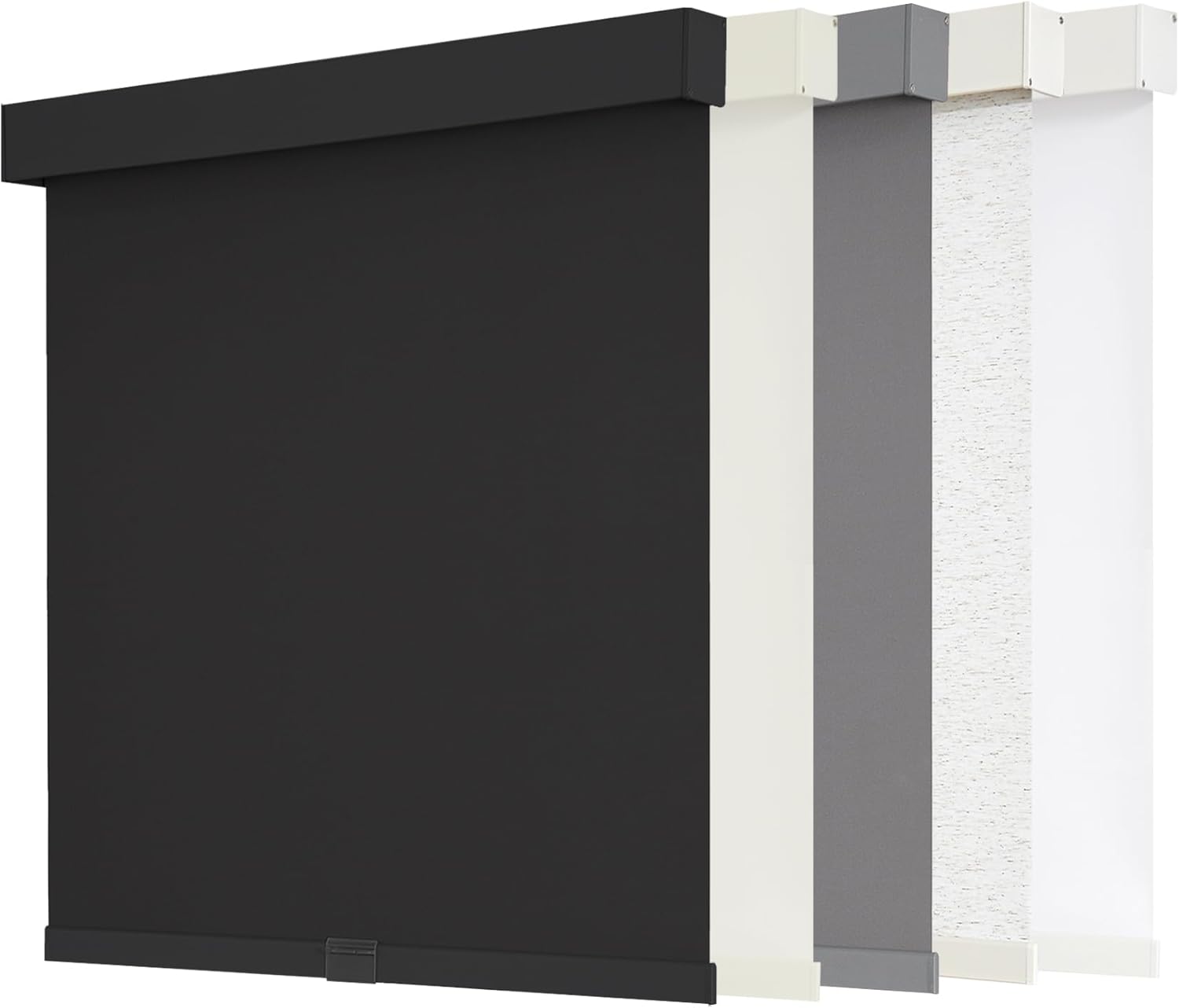 Blackout Roller Shades Cordless Blinds for Windows, Free-Stop Shades with Valance, Thermal Insulated Fabric, UV Protection, Blinds for Home and Office 20" W x 72" H 51W x 183H cm Black
