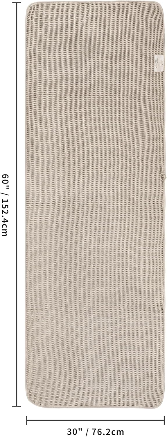 430 GSM Microfiber Oversize Quick Dry Lint Free Bath Towel, 60 x 30 in, 4 Pack Waffle Weave