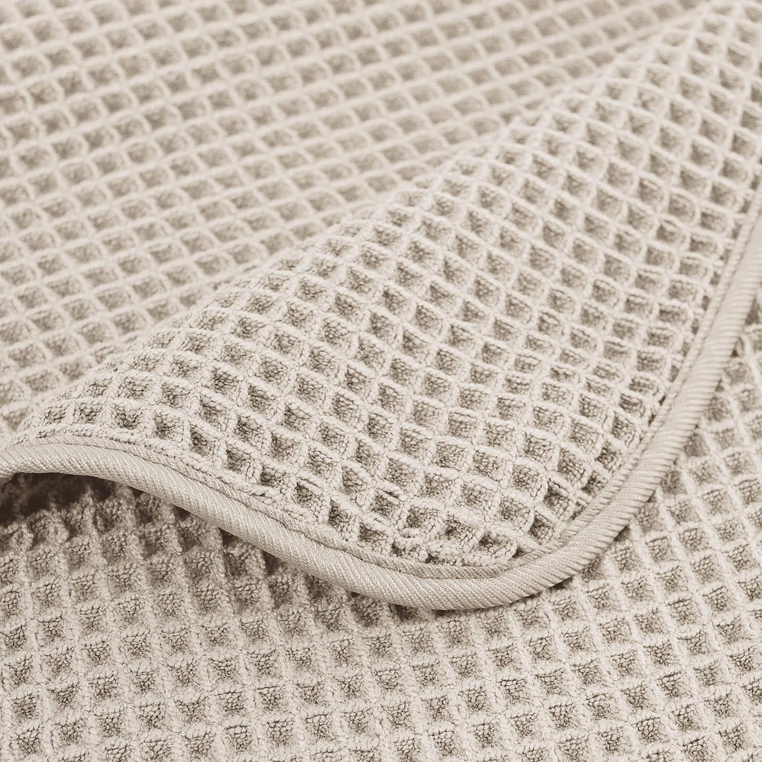 430 GSM Microfiber Oversize Quick Dry Lint Free Bath Towel, 60 x 30 in, 4 Pack Waffle Weave