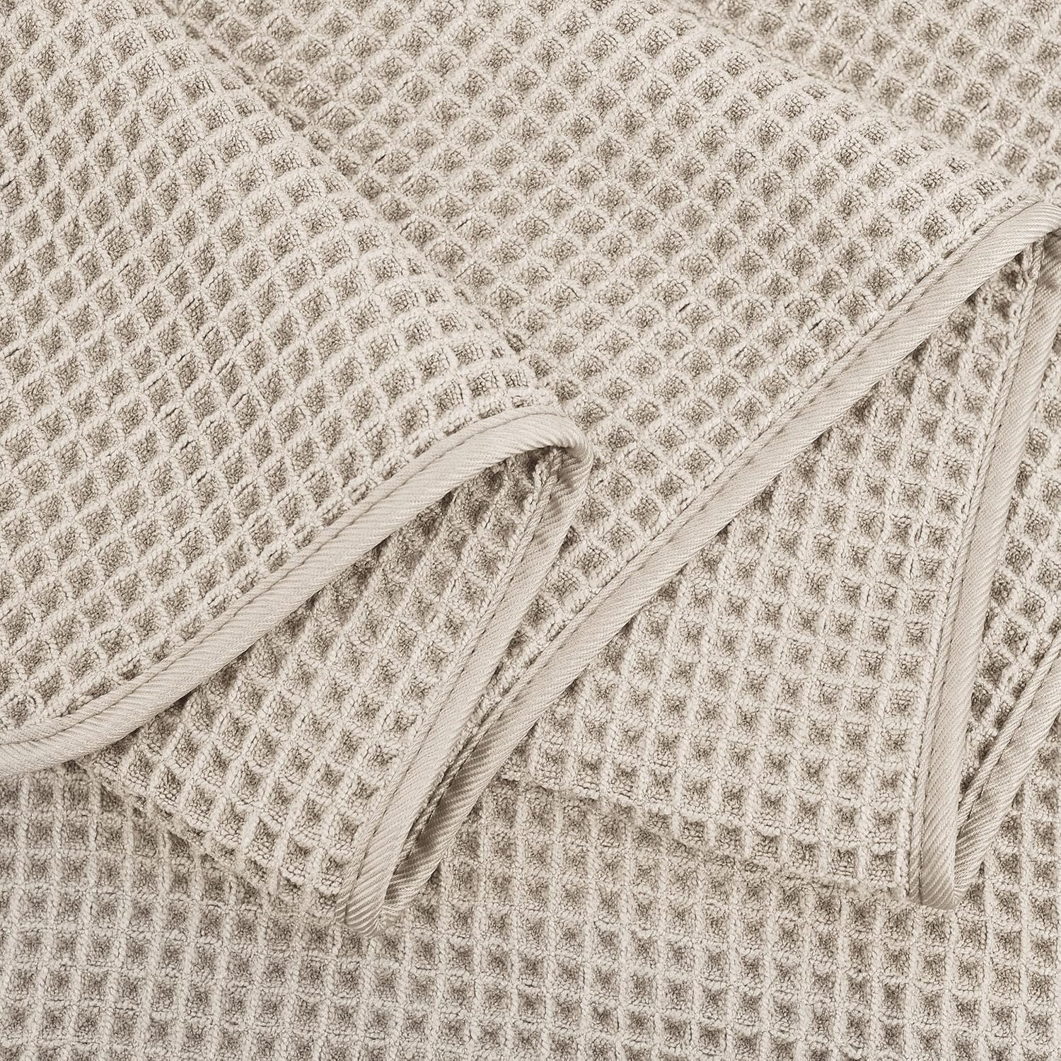 430 GSM Microfiber Oversize Quick Dry Lint Free Bath Towel, 60 x 30 in, 4 Pack Waffle Weave