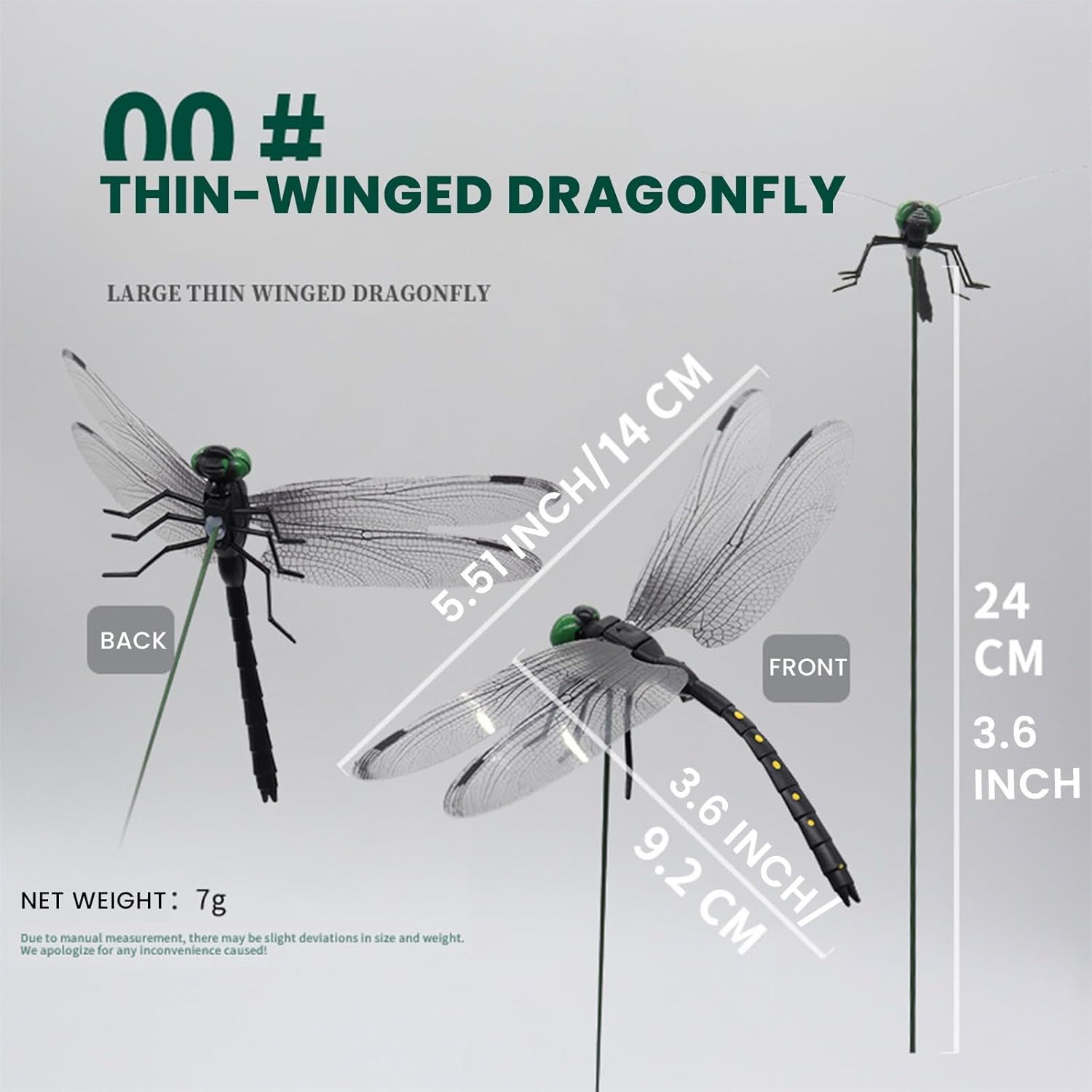 20 Pcs Dragon Fly Clips for Bugs Repellent, 3D Artificial Dragonfly Hat Clip, Dragonfly Garden Decor 20, Black*20 Pcs
