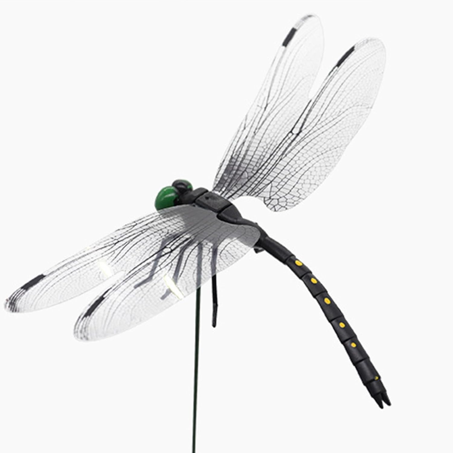 20 Pcs Dragon Fly Clips for Bugs Repellent, 3D Artificial Dragonfly Hat Clip, Dragonfly Garden Decor 20, Black*20 Pcs