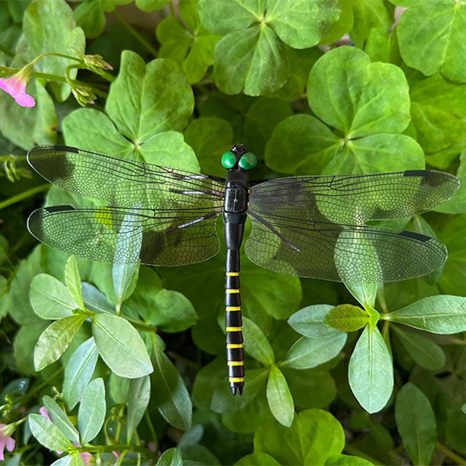 20 Pcs Dragon Fly Clips for Bugs Repellent, 3D Artificial Dragonfly Hat Clip, Dragonfly Garden Decor 20, Black*20 Pcs
