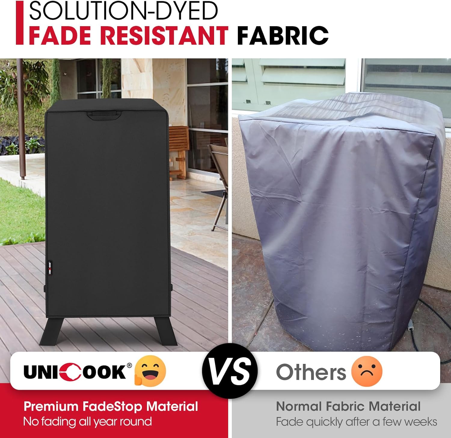 30 Inch Electric Smoker Cover for Masterbuilt, Heavy Duty Waterproof Vertical Smoker BBQ Grill Cover, All Weather Resistant, 18" W x 17" D x 33" H