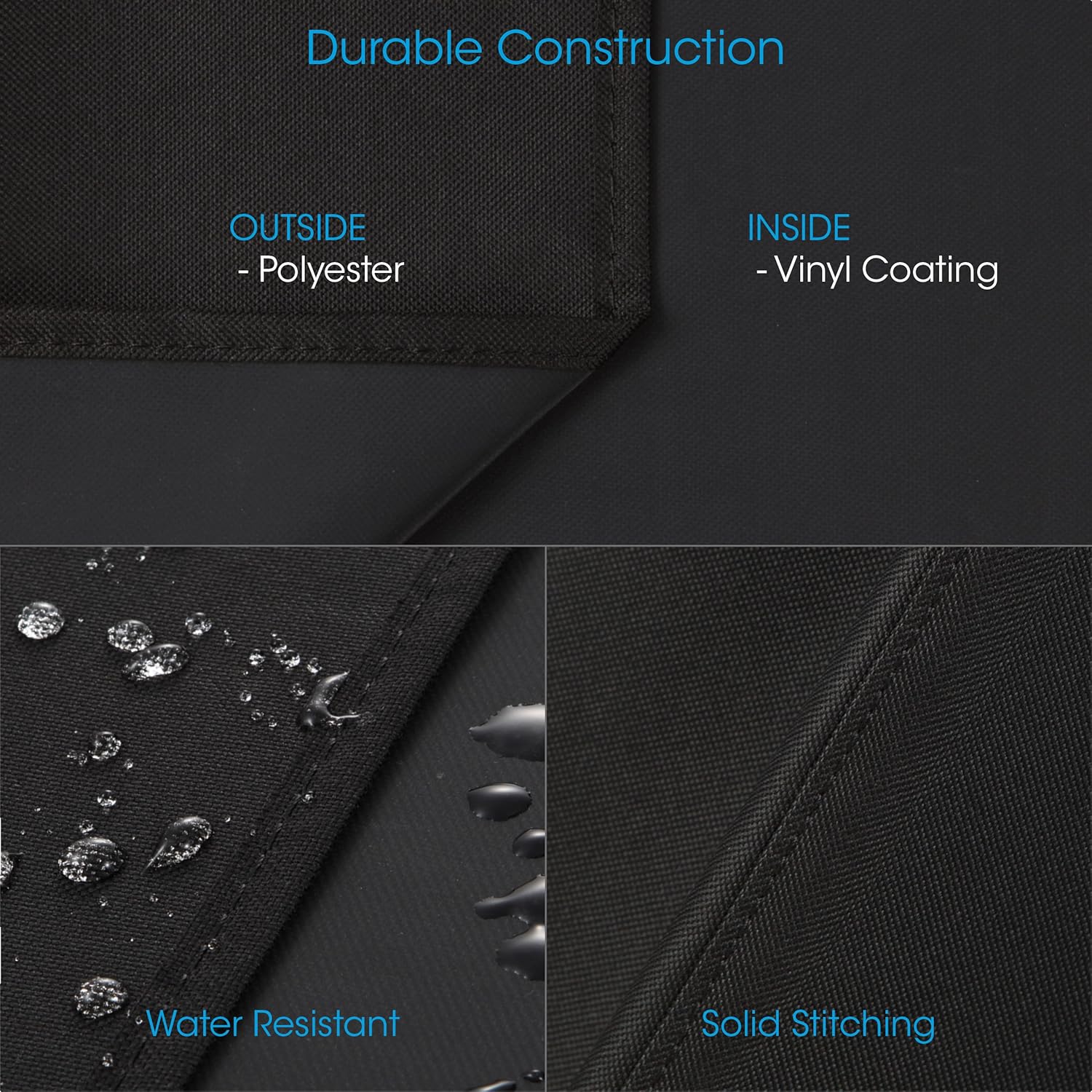 Waterproof Portable Grill Cover for Weber Q2000, Q200 Series and Baby Q Gas Grill, Compared to Weber 7111, All Weather Protection, Black