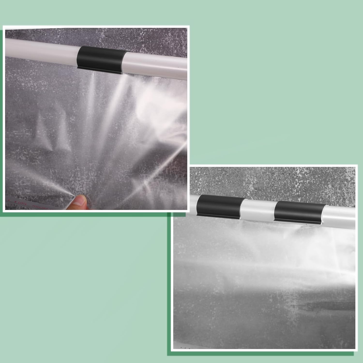 32 Pcs PVC Pipe Clips Pool Cover Clamps for Above Ground Pool Greenhouses, Row Covers, Garden, Shelters, Bird Protection, 2.4 Inch Long for 1/2 Inch PVC Pipe,Black