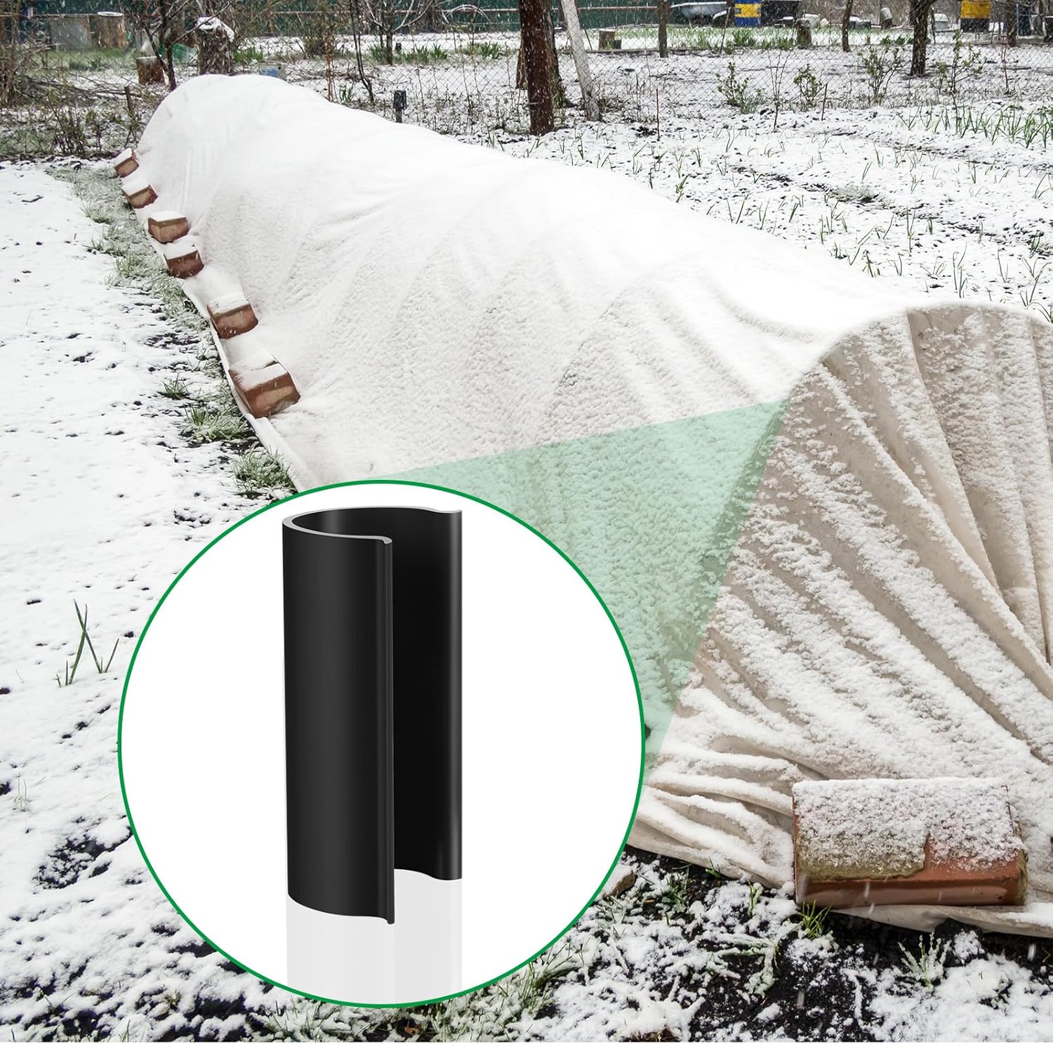 32 Pcs PVC Pipe Clips Pool Cover Clamps for Above Ground Pool Greenhouses, Row Covers, Garden, Shelters, Bird Protection, 2.4 Inch Long for 1/2 Inch PVC Pipe,Black