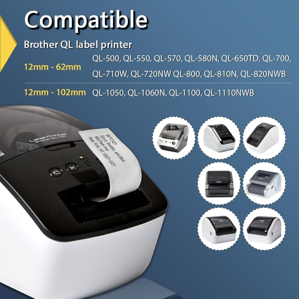 - Compatible Shipping Labels Replacement for Brother DK-1202 2.4 in x 3.9 in , Use with Brother QL Label Printers 10 Rolls/3000 Labels