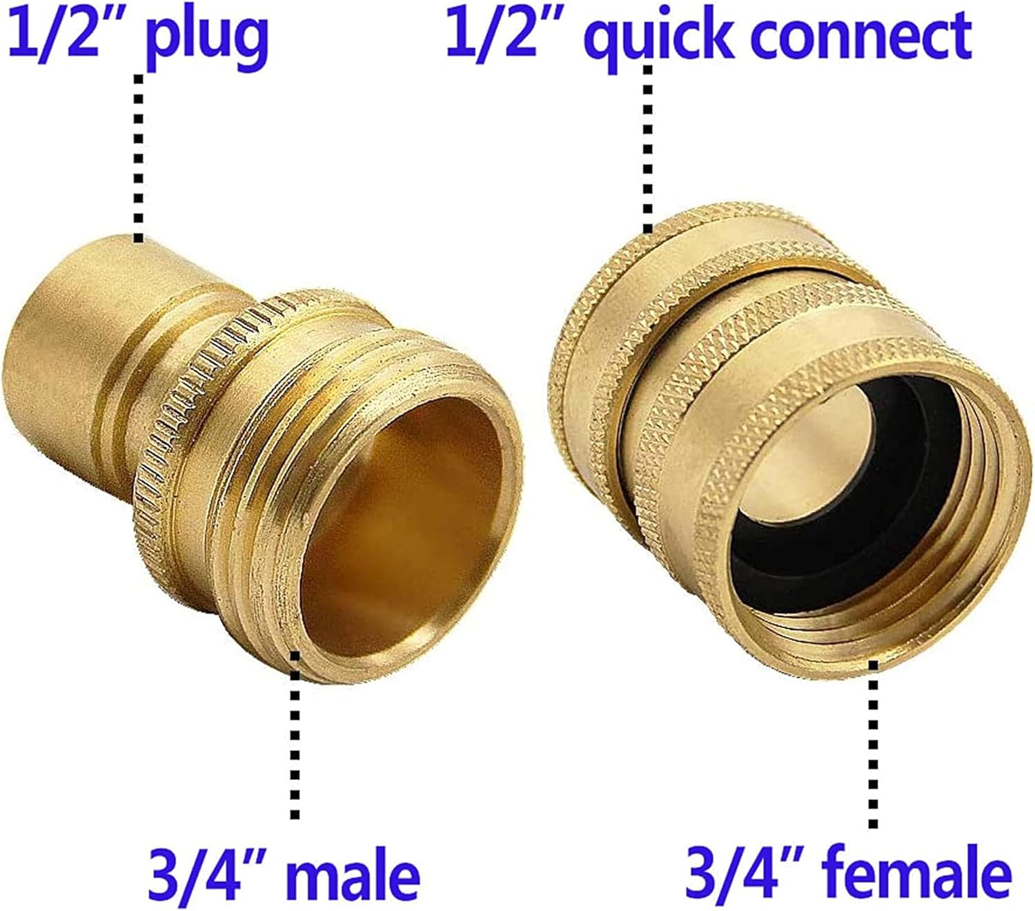 Pressure Washer Adapter Set, Quick Disconnect Kit With M22 Metric Male Thread Quick Connector, M22 Swivel to 3/8'' Quick Connect, 3/4" to Quick Release, 8 pack
