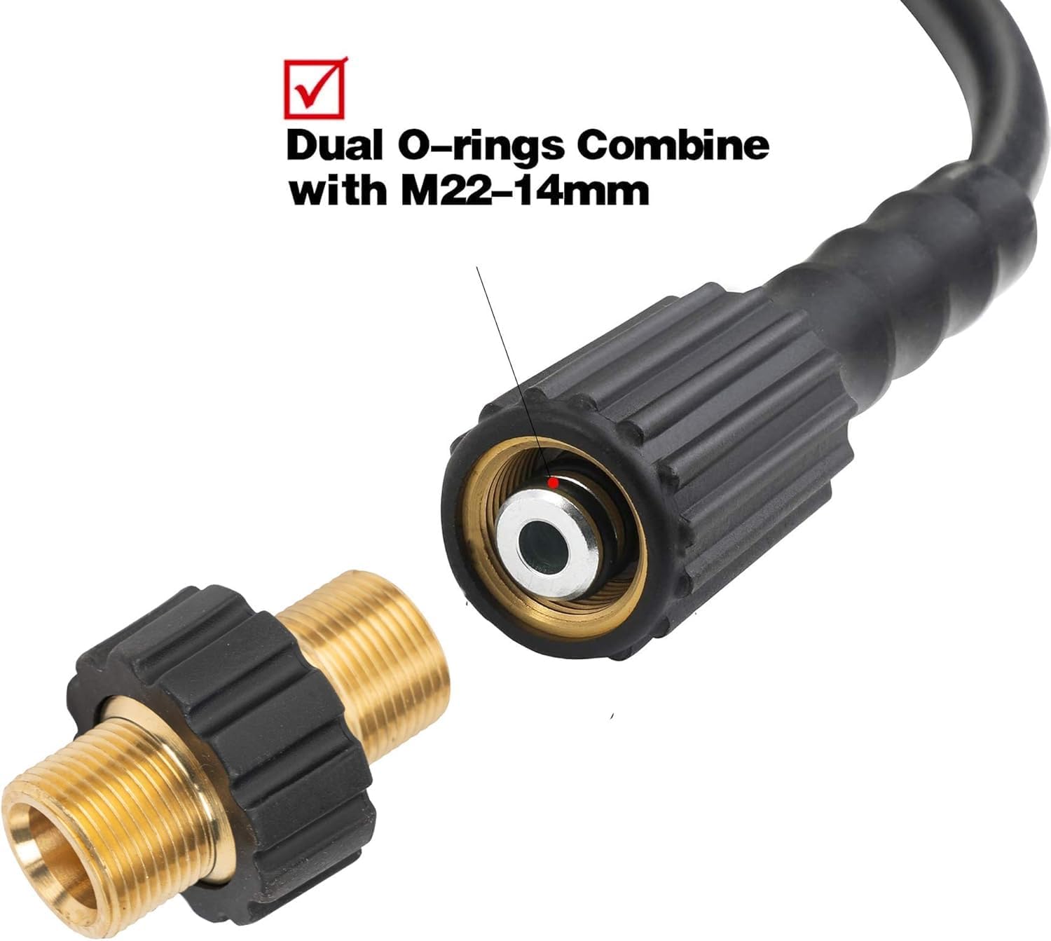 Pressure Washer Adapter Set, Quick Disconnect Kit With M22 Metric Male Thread Quick Connector, M22 Swivel to 3/8'' Quick Connect, 3/4" to Quick Release, 8 pack