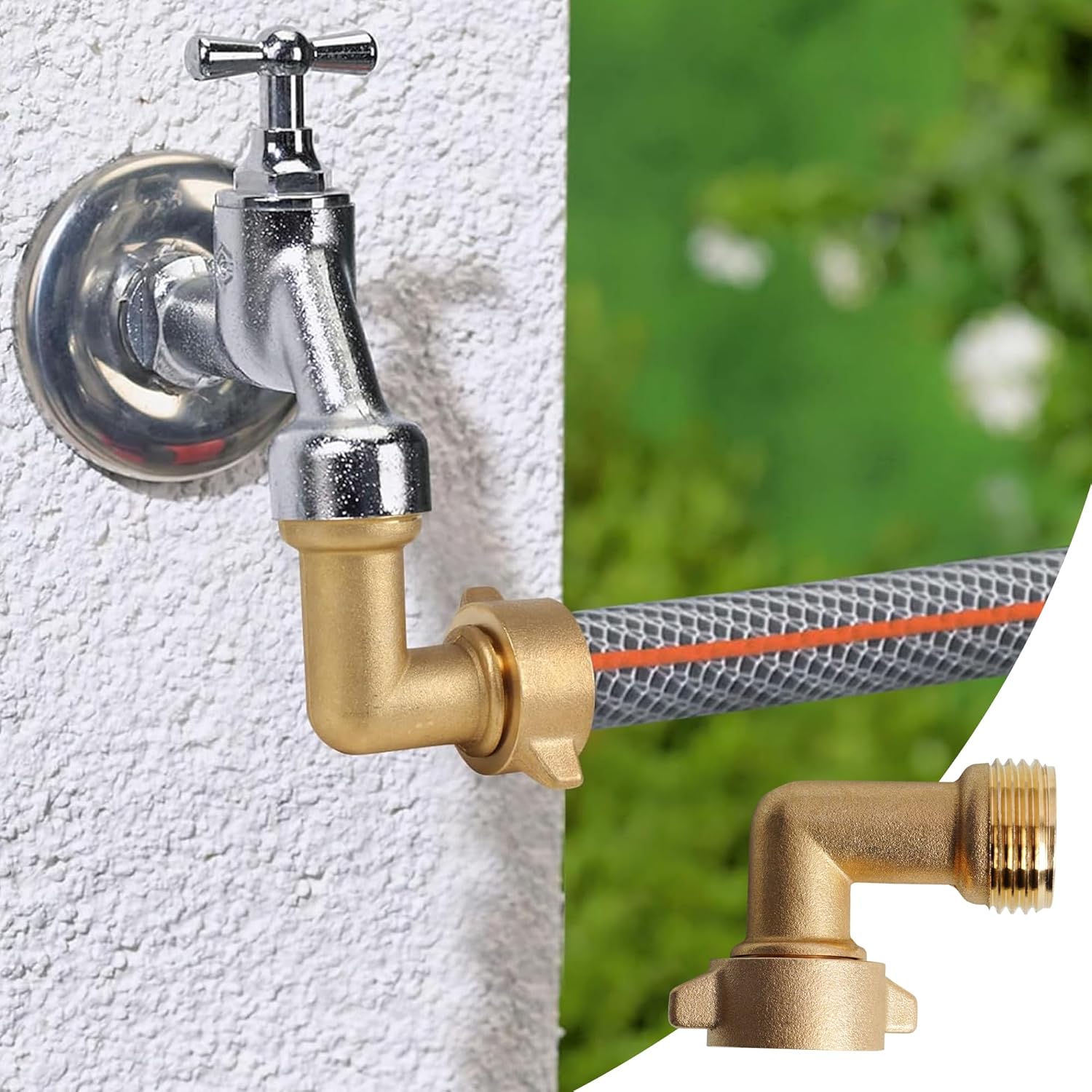90 Degree Hose Elbow Connectors + Garden Hose Repair Kit